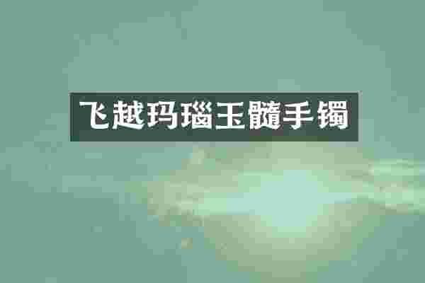 飞越玛瑙玉髓手镯