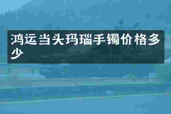 鸿运当头玛瑙手镯价格多少