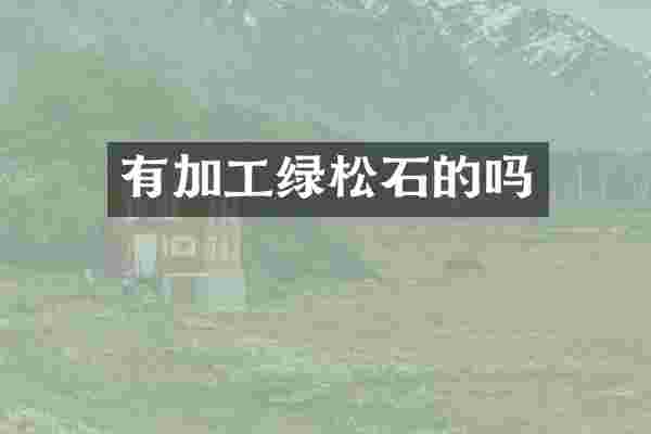 有加工绿松石的吗