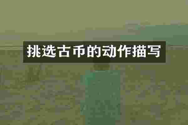 挑选古币的动作描写