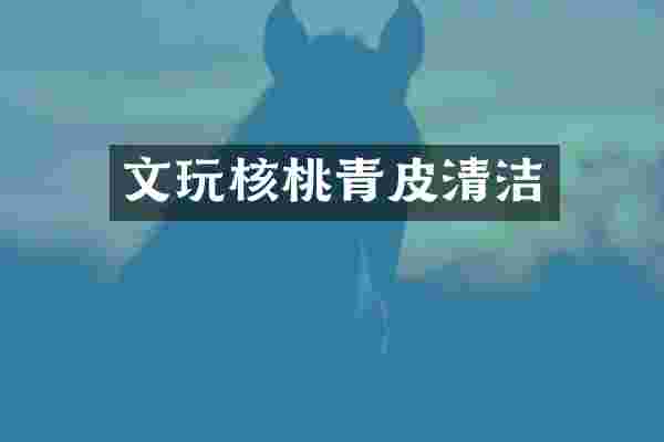 文玩核桃青皮清洁