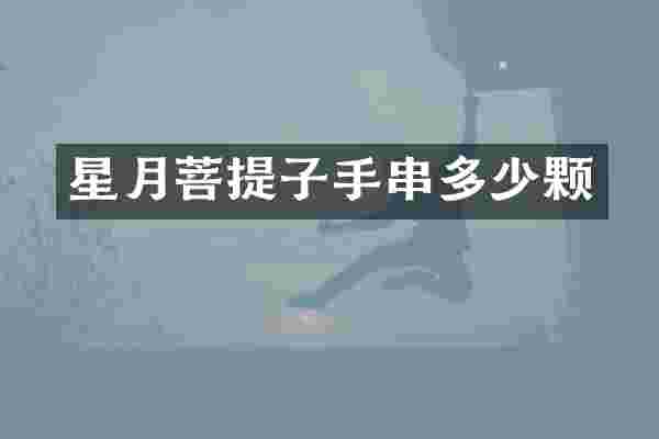 星月菩提子手串多少颗