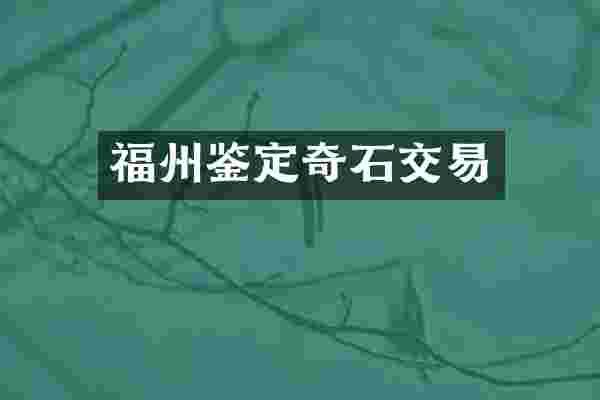 福州鉴定奇石交易