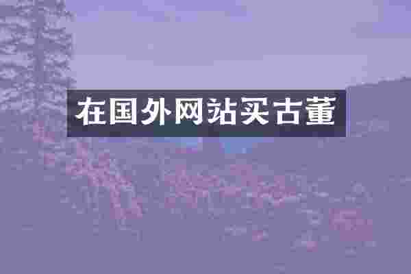在国外网站买古董