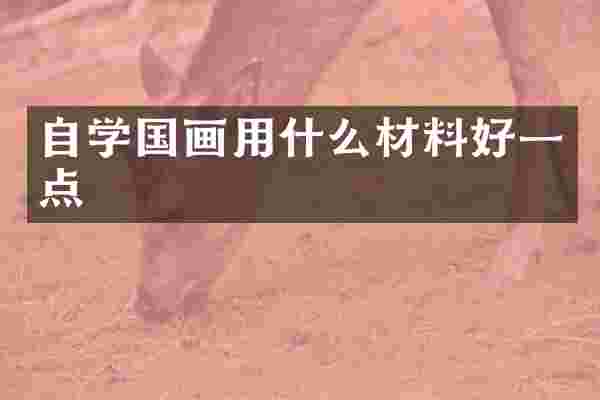 自学国画用什么材料好一点