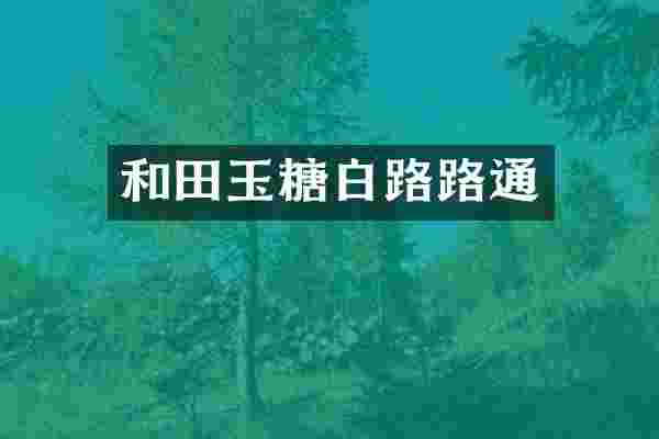 和田玉糖白路路通
