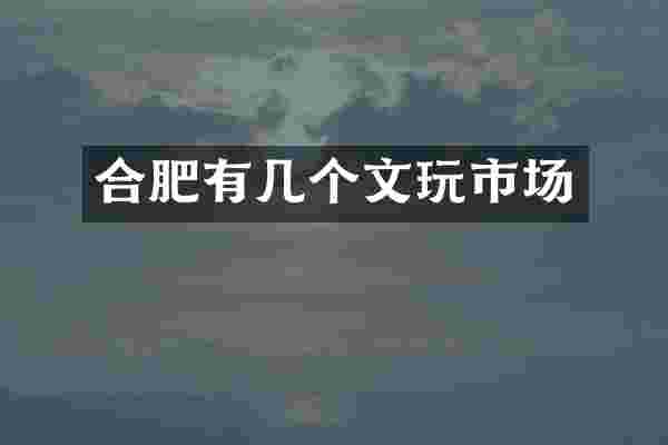 合肥有几个文玩市场