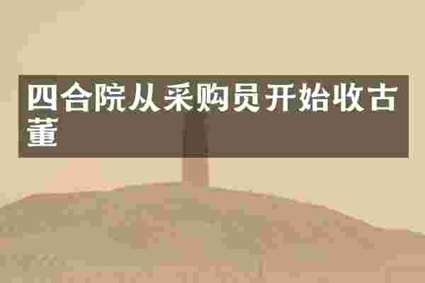 四合院从采购员开始收古董