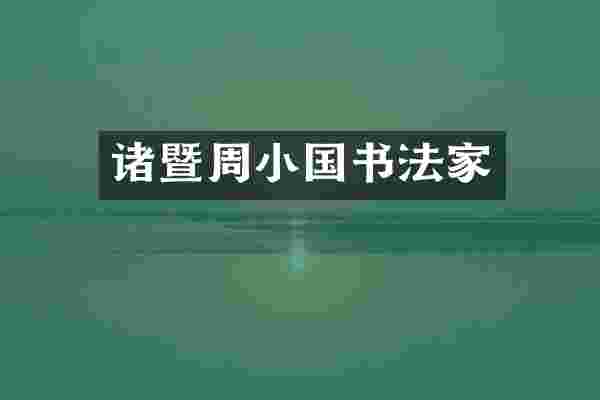 诸暨周小国书法家