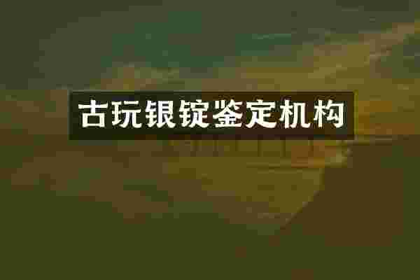 古玩银锭鉴定机构