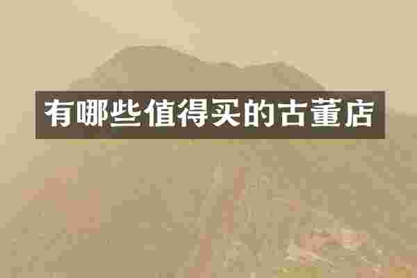 有哪些值得买的古董店
