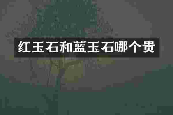 红玉石和蓝玉石哪个贵