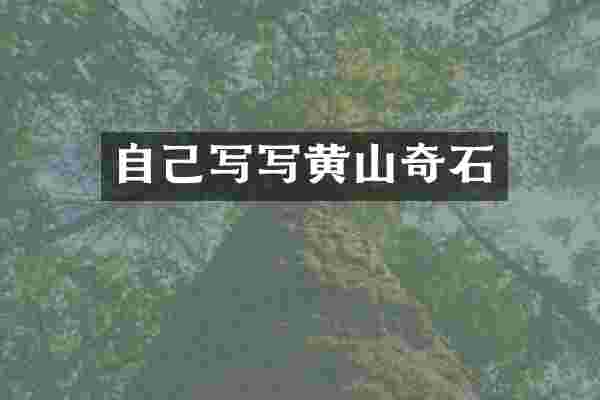 自己写写黄山奇石