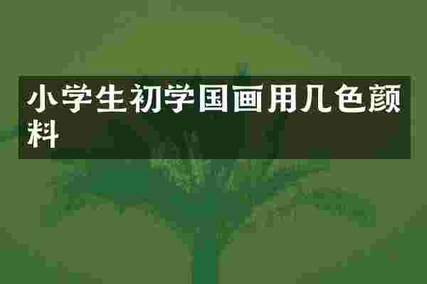 小学生初学国画用几色颜料