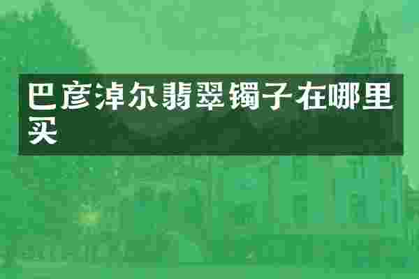 巴彦淖尔翡翠镯子在哪里买