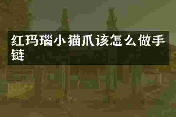 红玛瑙小猫爪该怎么做手链