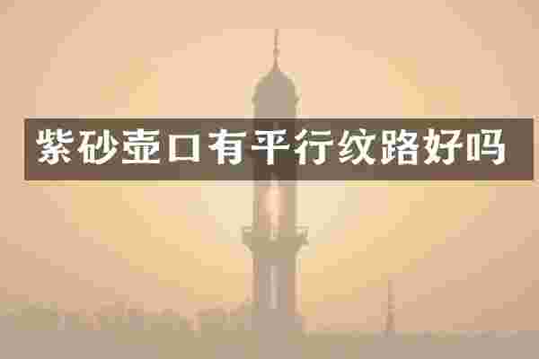 紫砂壶口有平行纹路好吗