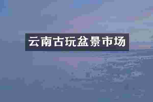 云南古玩盆景市场