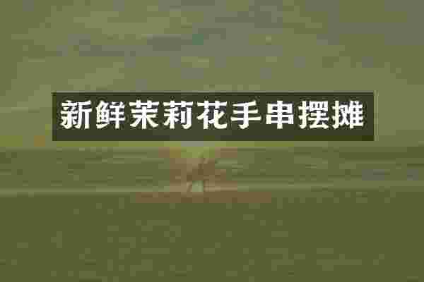 新鲜茉莉花手串摆摊