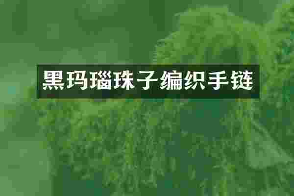 黑玛瑙珠子编织手链