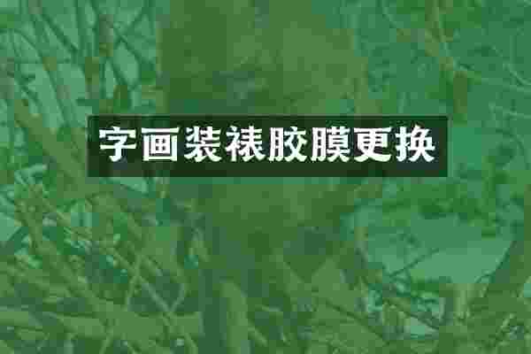 字画装裱胶膜更换