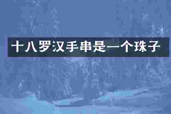 十八罗汉手串是一个珠子