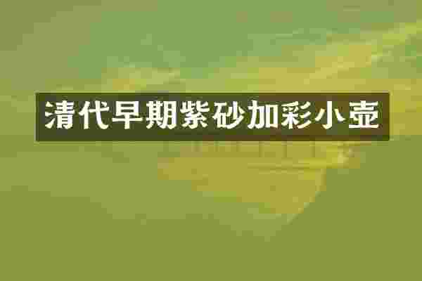 清代早期紫砂加彩小壶