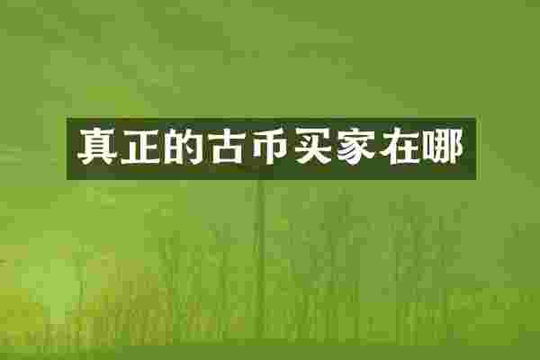 真正的古币买家在哪