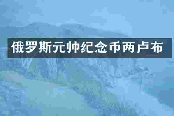 俄罗斯元帅纪念币两卢布