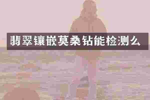 翡翠镶嵌莫桑钻能检测么