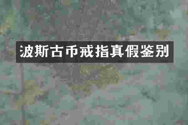 波斯古币戒指真假鉴别