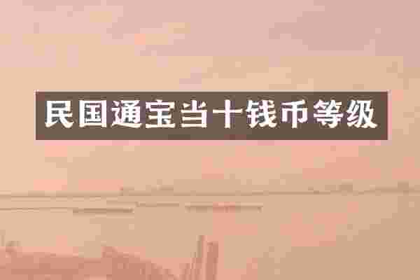 民国通宝当十钱币等级