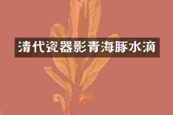 清代瓷器影青海豚水滴