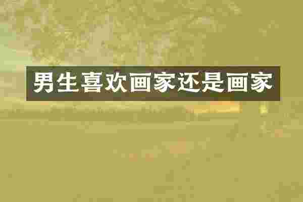 男生喜欢画家还是画家