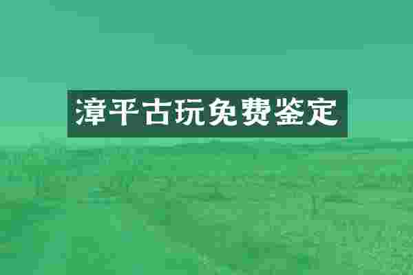 漳平古玩免费鉴定