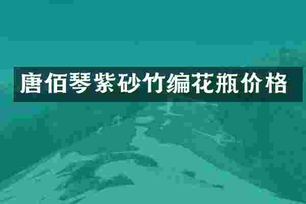 唐佰琴紫砂竹编花瓶价格