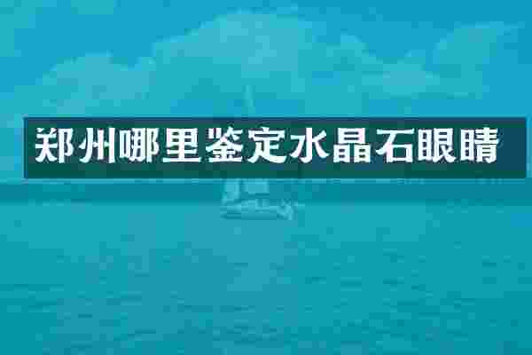 郑州哪里鉴定水晶石眼睛