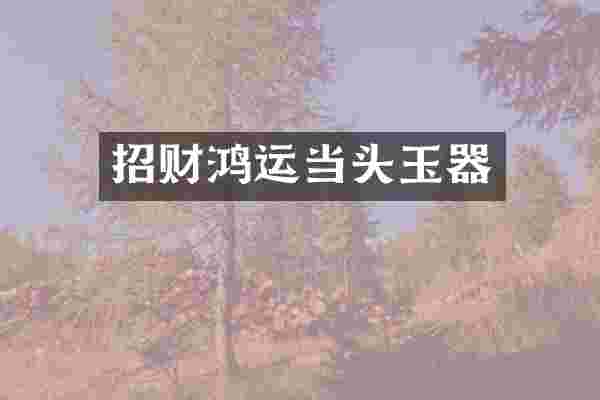 招财鸿运当头玉器