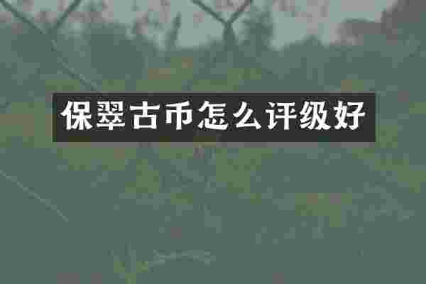 保翠古币怎么评级好