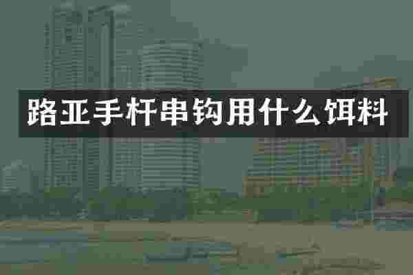 路亚手杆串钩用什么饵料