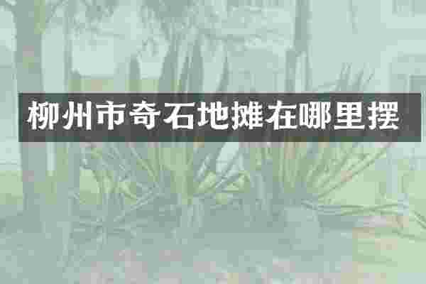 柳州市奇石地摊在哪里摆