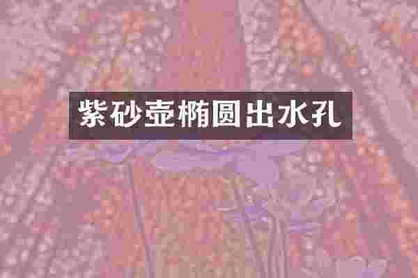 紫砂壶椭圆出水孔