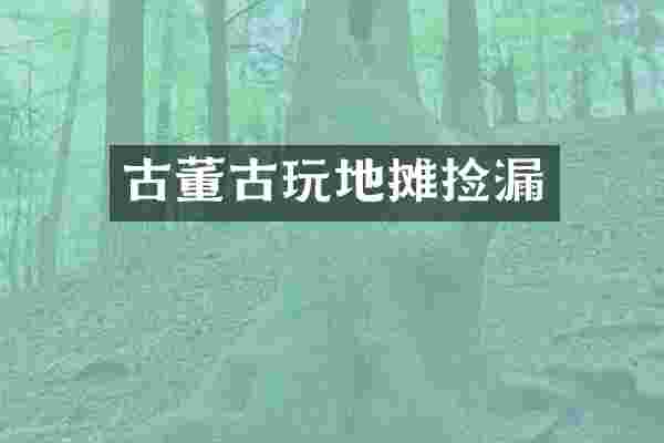 古董古玩地摊捡漏