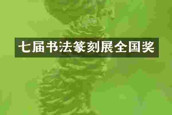七届书法篆刻展全国奖