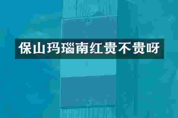 保山玛瑙南红贵不贵呀