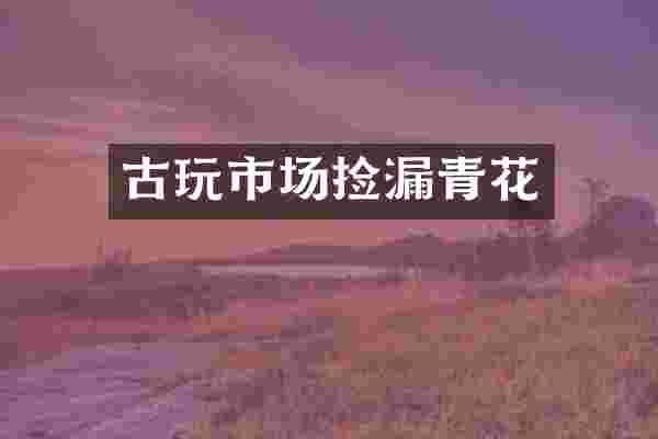 古玩市场捡漏青花