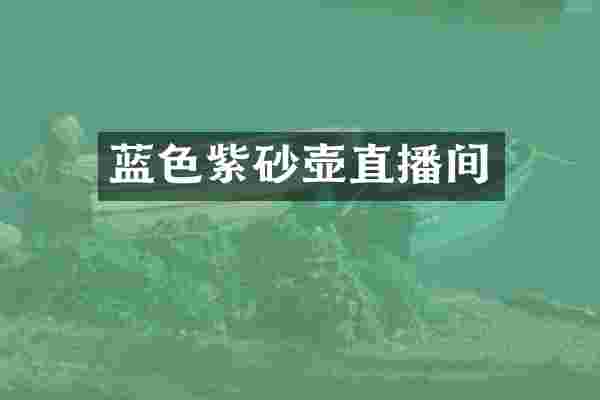 蓝色紫砂壶直播间