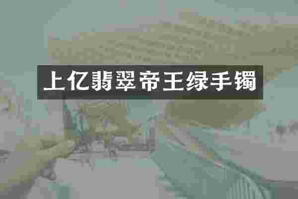 上亿翡翠帝王绿手镯