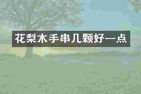 花梨木手串几颗好一点