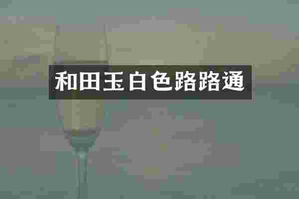 和田玉白色路路通